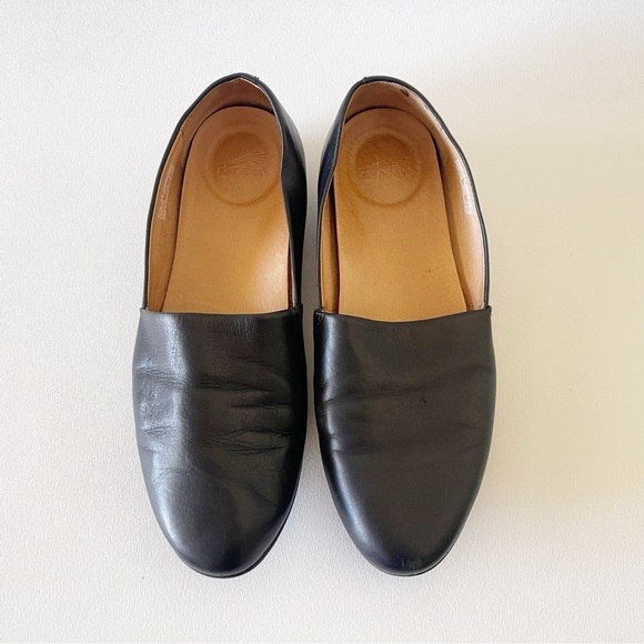 Dansko Flats Shoes Larisa Milled Leather Casual Classic Minimalist Black Chic 12 - Picture 5 of 16
